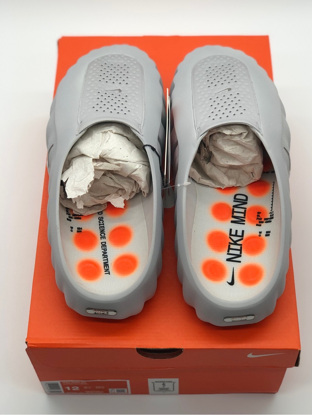Nike Mind 001 Light Smoke Grey Brand New In Box (DS / BNIB) Size 12 Men - Picture 3 of 16